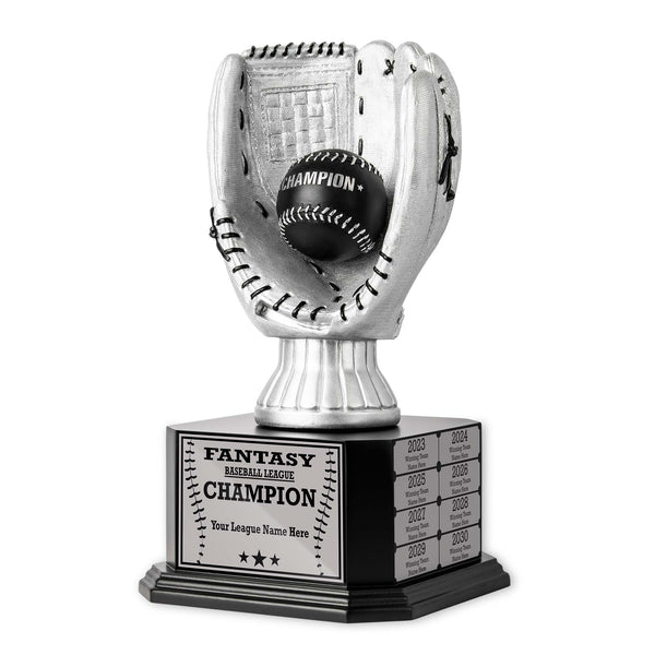 Baseball Trophy Golden Glove Award Fantasy Baseball Perpetual Trophy B –  Trophies With A Twist