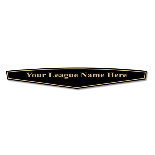 Championship Belt League Plate - Black/Gold