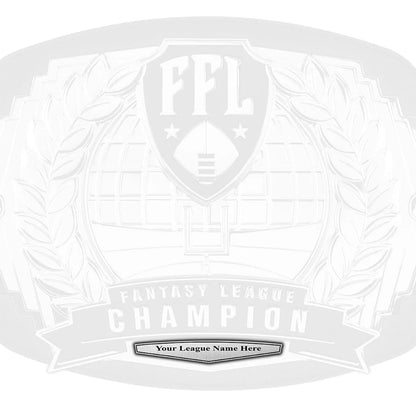 Championship Belt League Plate - Silver