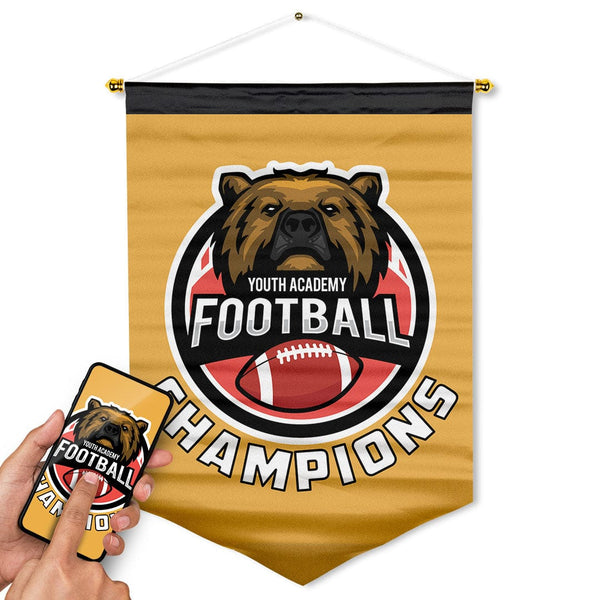 Upload Your Own Hanging Wall Pennant – Fantasy Champs