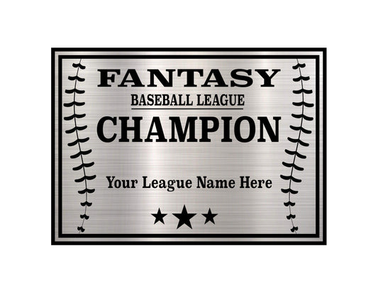 TrophySmack Square Base Baseball / Fantasy Baseball League Plate